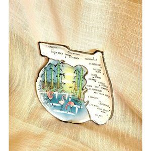 Vintage MCM Ceramic Florida Ashtray